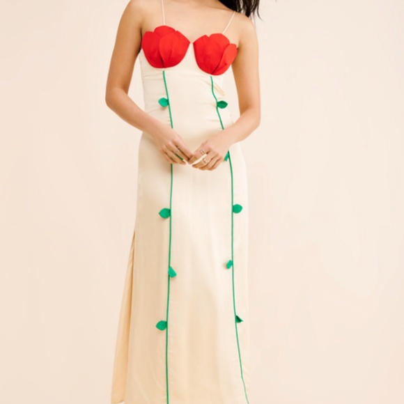 Farm Rio Sleeveless Rose Maxi Slip - Picture 6 of 10